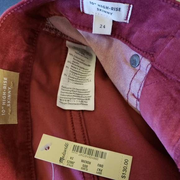 Madewell 10" High-Rise Skinny Jeans sz 24 - Picture 6 of 10